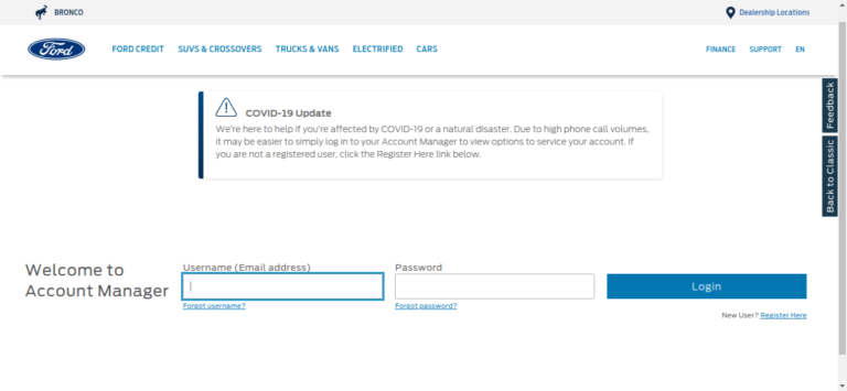 Accountmanager Ford Com How To Pay Ford Credit Bill Online Bill   Login 768x355 