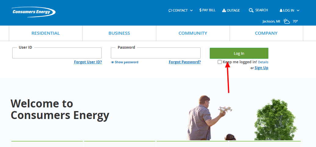 consumers energy login