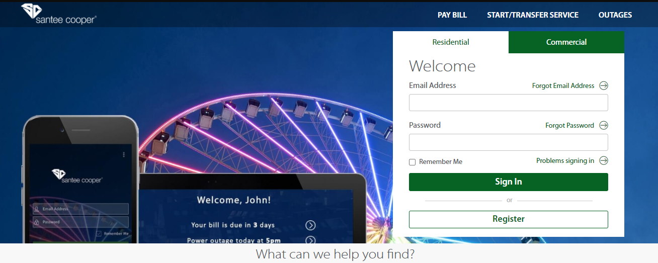 santee cooper login